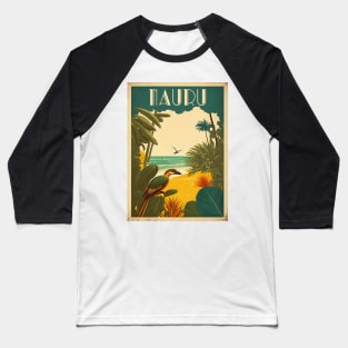 Nauru Vintage Travel Art Poster Baseball T-Shirt